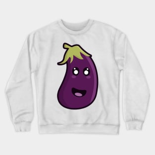 Kawaii Eggplant Crewneck Sweatshirt